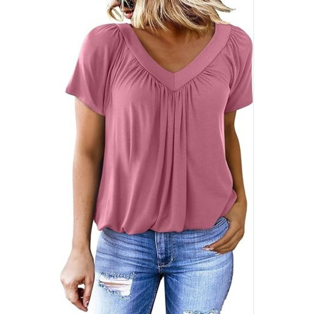 Oonagh - Casual V-Neck Top