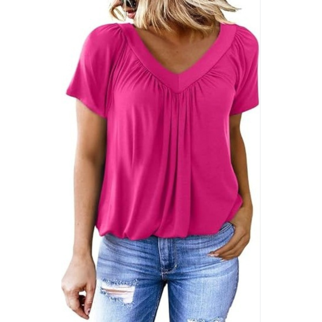 Oonagh - Casual V-Neck Top