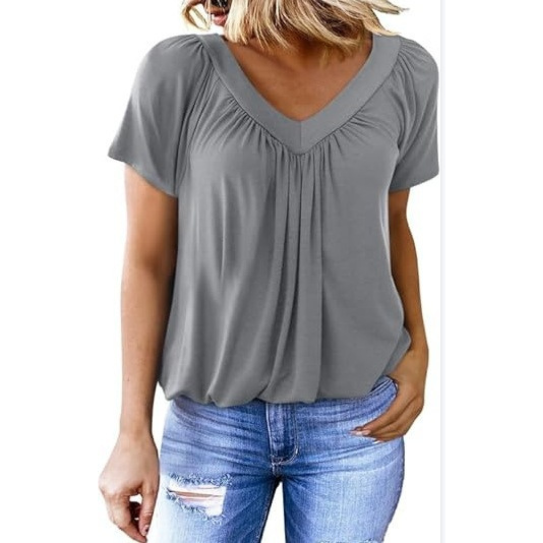 Oonagh - Casual V-Neck Top