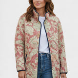 Clíodhna - Light Dusty Rose Floral Quilted Jacket