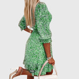 Nuala - Floral Puff Sleeve Dress