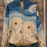 Laoise - Sunflower Meadow Zip-Up Cardigan