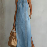 Méabh - Retro Lace Denim Dress