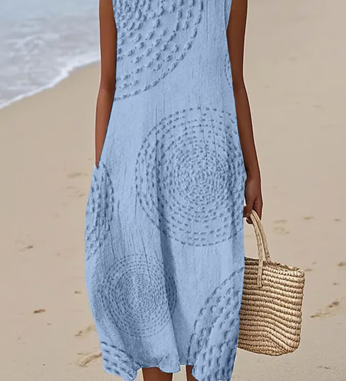 Gormlaith - Textured Sleeveless Maxi Dress