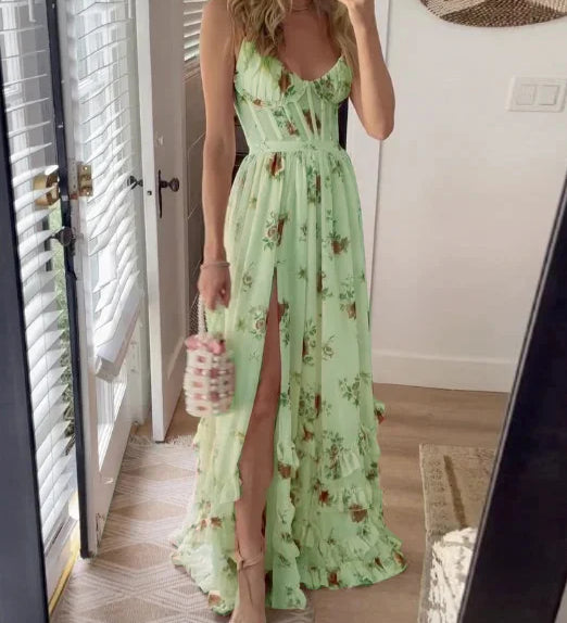 Aisling - Floral Pattern Midi Dress