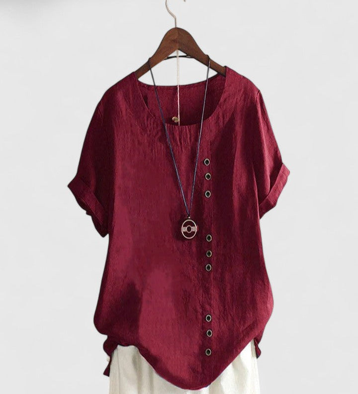 Eimear - Comfortable Short Sleeve Blouse