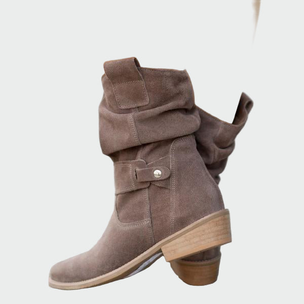Áine - Tall Suede Ankle Boots