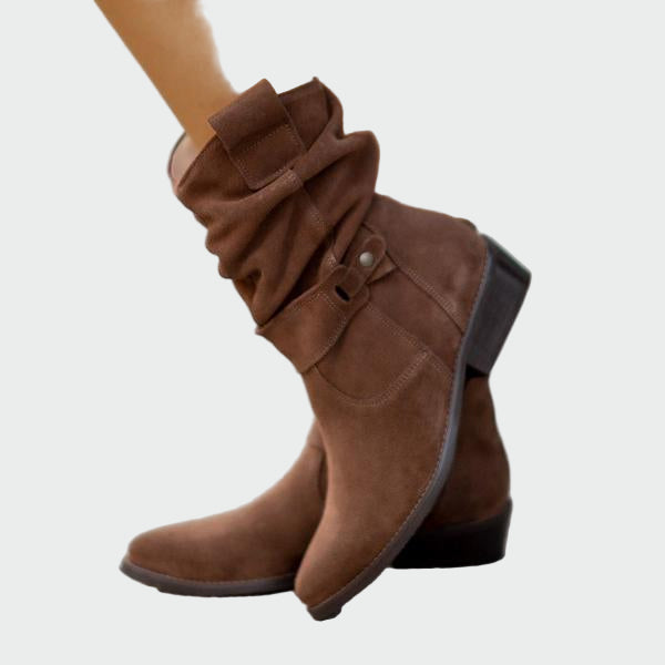 Áine - Tall Suede Ankle Boots