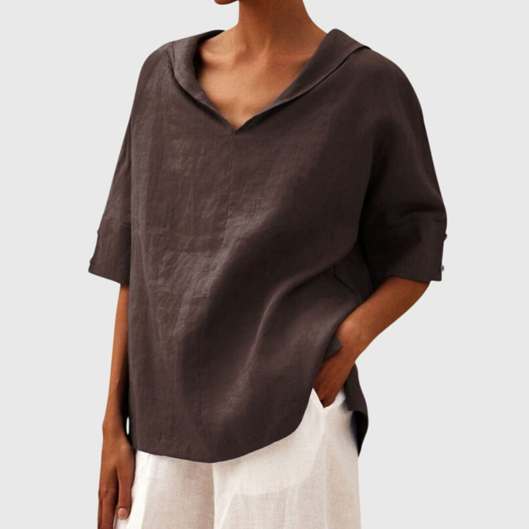 Éabha - Casual Loose-Fit Blouse