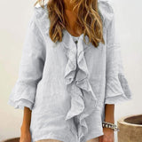Niamh - Chic Bell Sleeve Ruffle Top