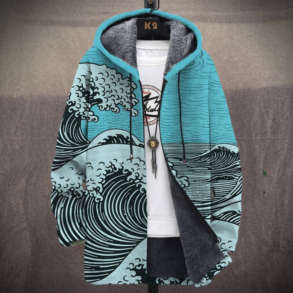 Oonagh - Ocean Wave Print Jacket