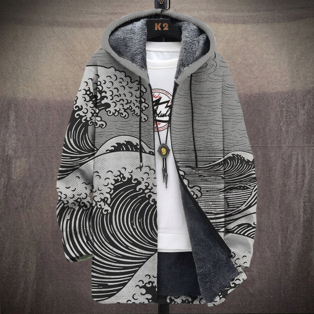 Oonagh - Ocean Wave Print Jacket