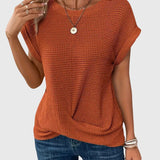 Fionnuala - Elegant Blouse with Crew Neck
