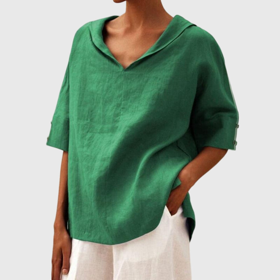 Éabha - Casual Loose-Fit Blouse