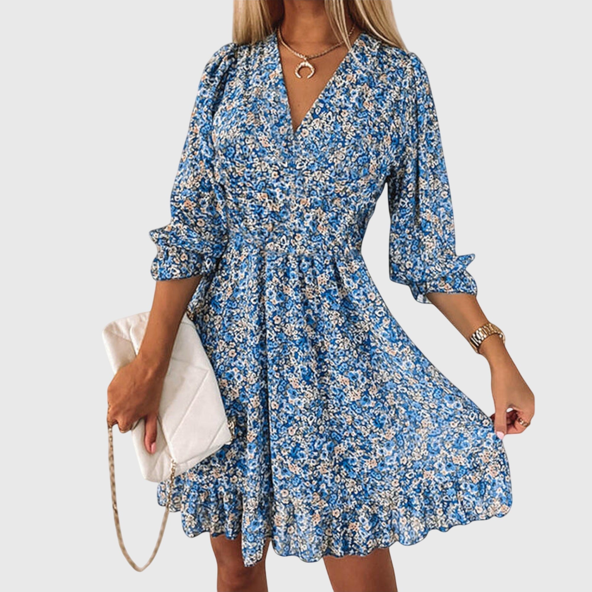 Nuala - Floral Puff Sleeve Dress