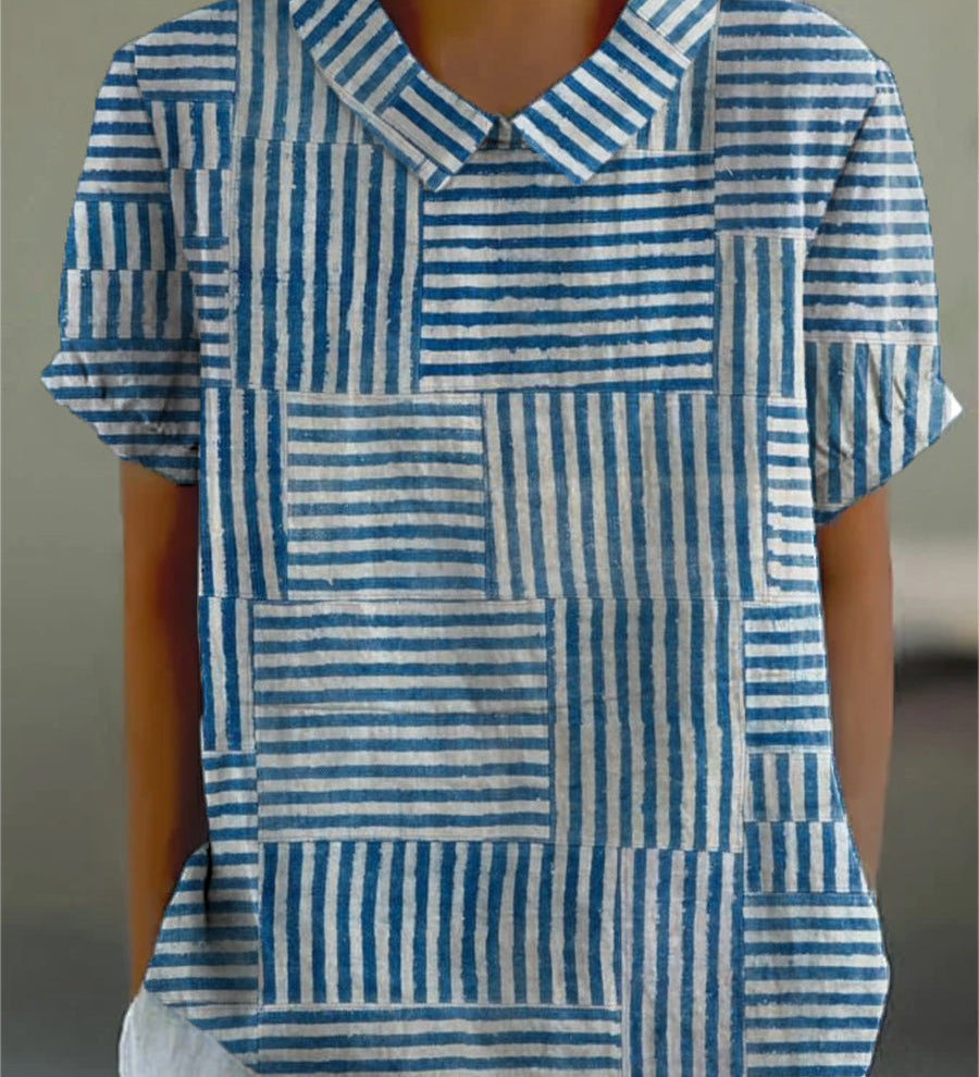 Gobnait - Striped Pattern Blouse