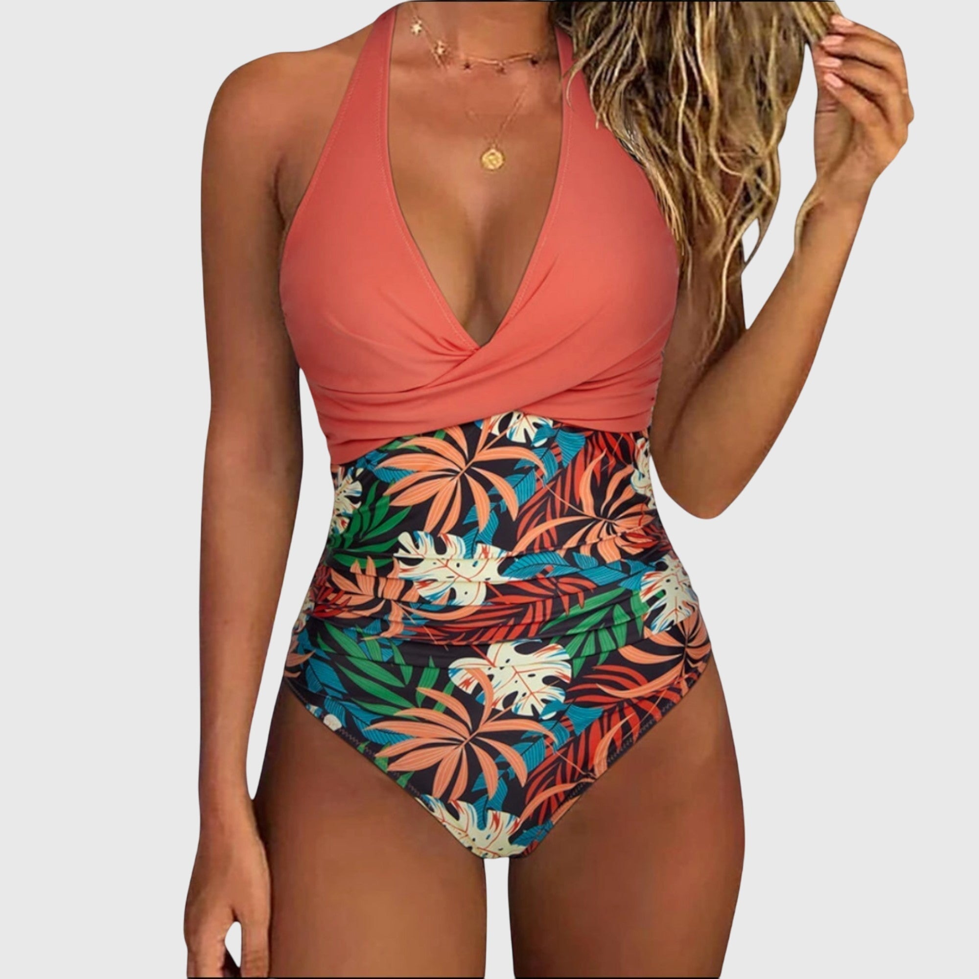 Fionnuala - Elegant Swimsuit for with V-Neck