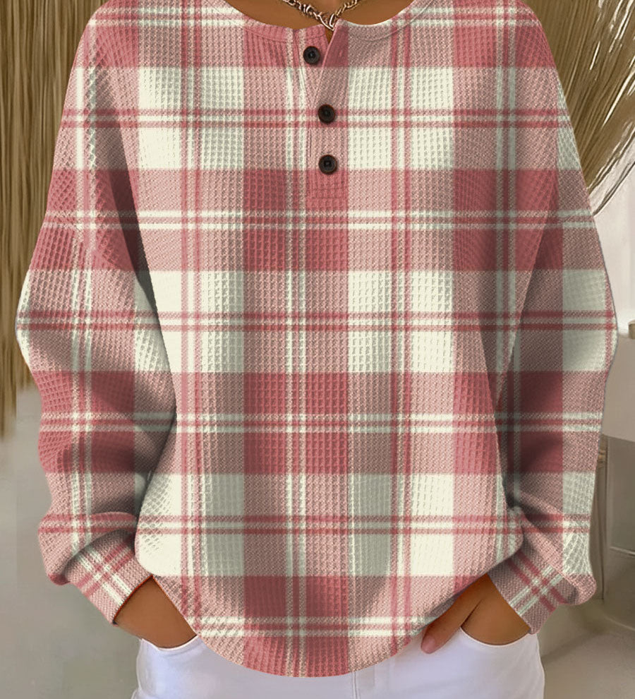 Saoirse - Blush Tartan Top