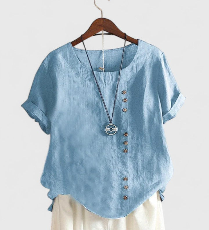 Eimear - Comfortable Short Sleeve Blouse