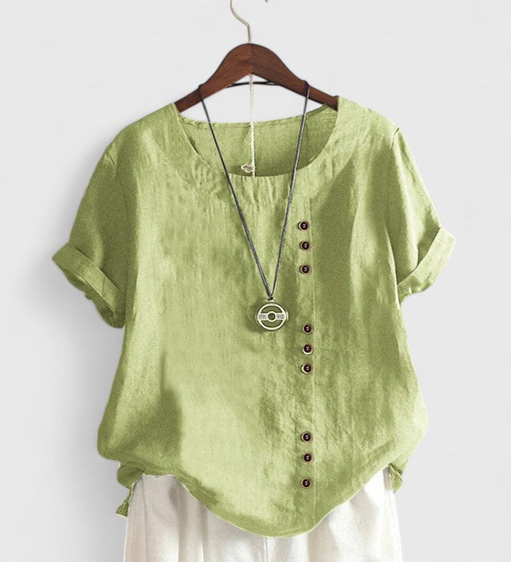 Eimear - Comfortable Short Sleeve Blouse