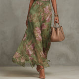 Shauna - Long Floral Halter Dress
