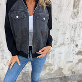 Caitlín - Denim Hooded Jacket