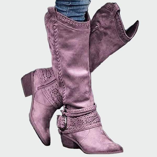Alannah - Suede Cowboy Boots