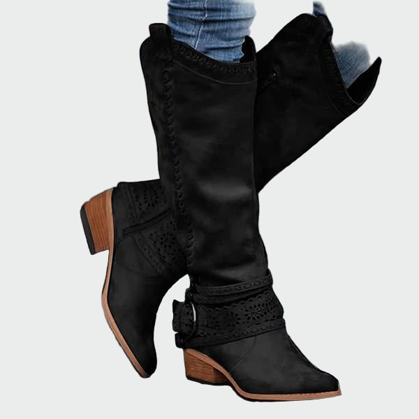 Alannah - Suede Cowboy Boots