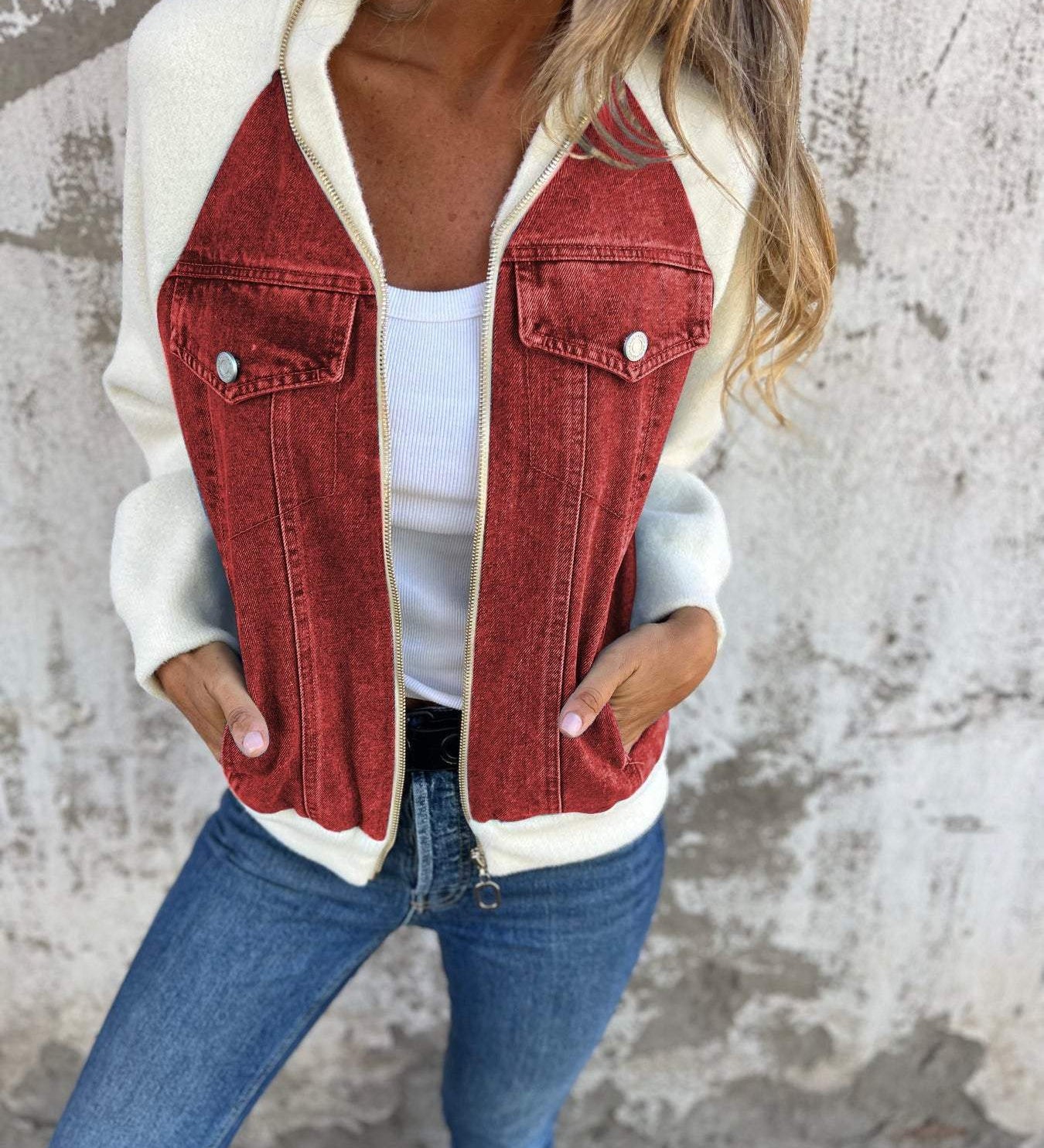 Caitlín - Denim Hooded Jacket