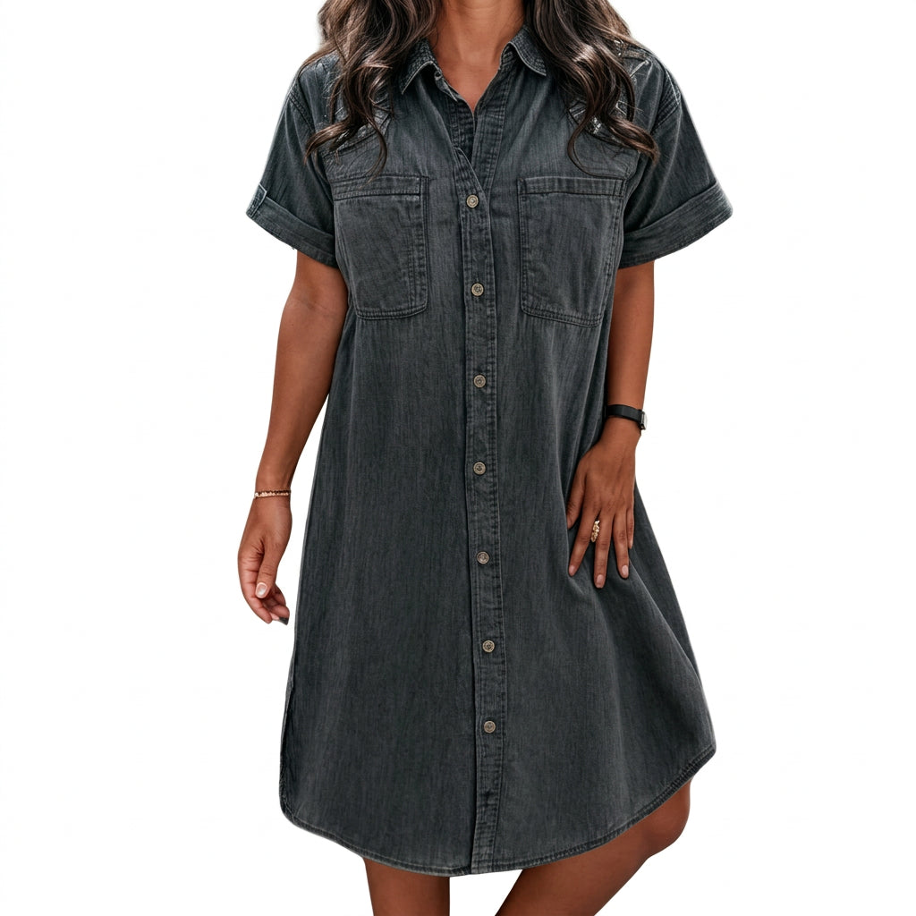 Oonagh - Soft Summer Denim Shirt Dress