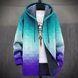 Doireann - Teal and Purple Geometric Gradient Jacket