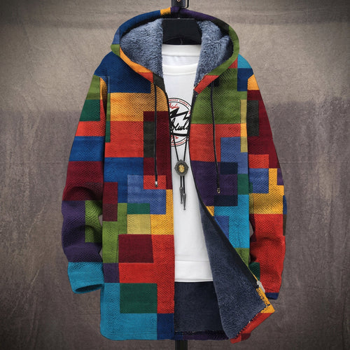 Fionnuala - Multicoloured Geometric Block Print Jacket