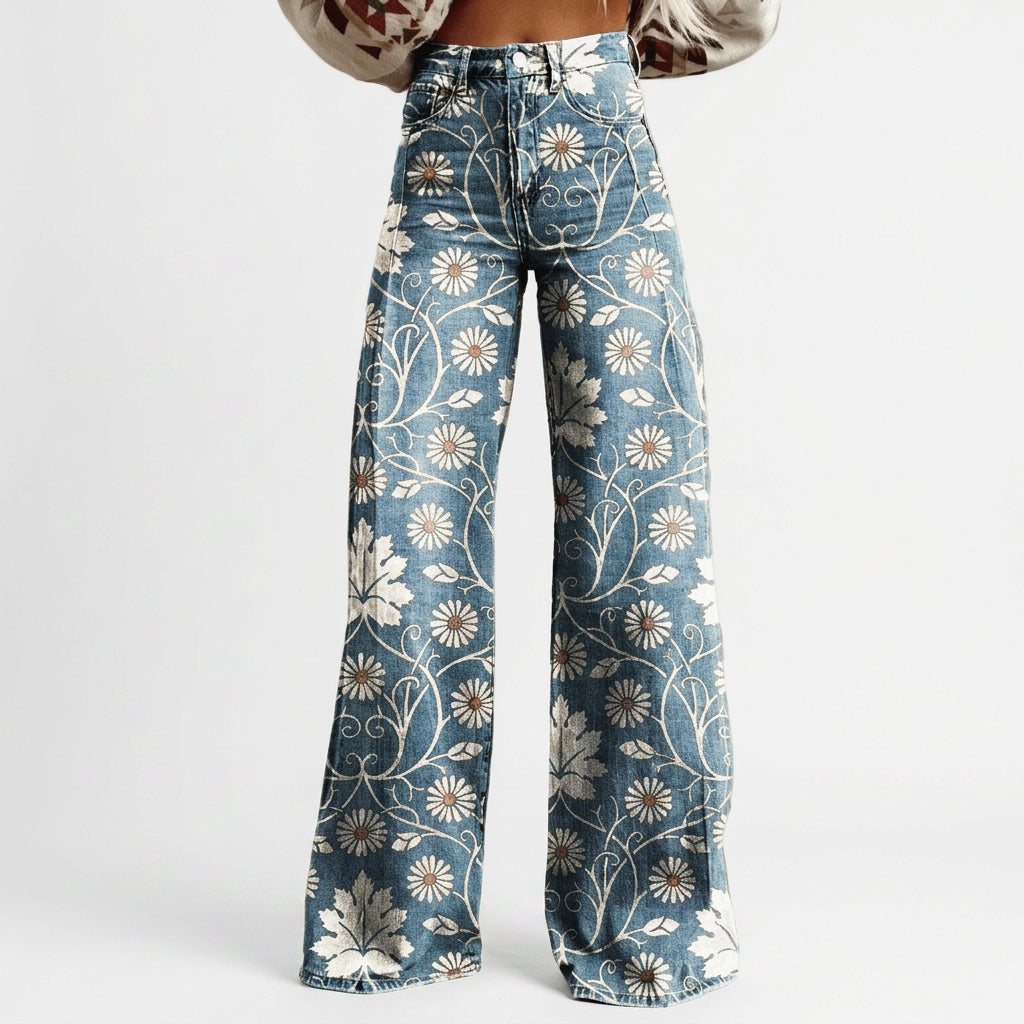 Eithne - High-Waisted Wide-Leg Jeans