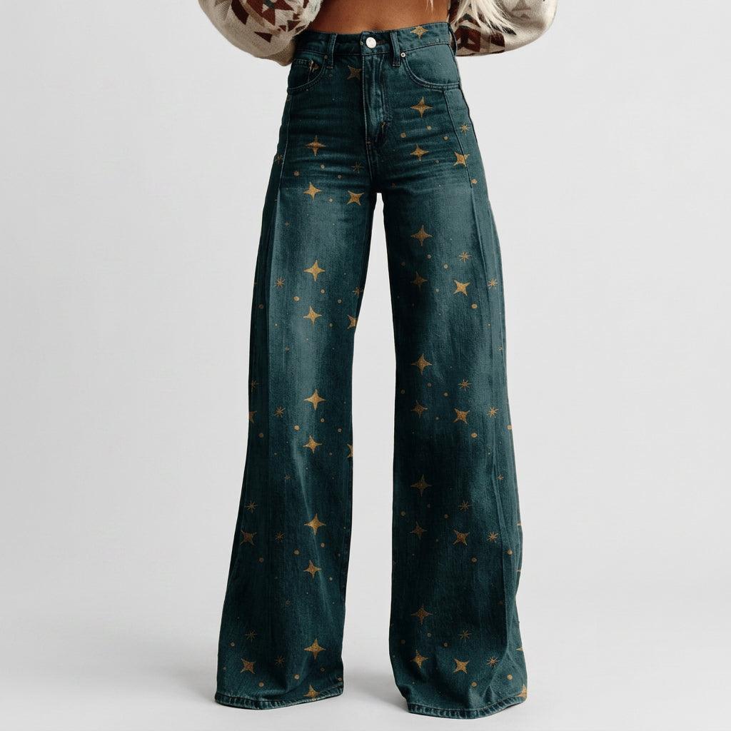 Eithne - High-Waisted Wide-Leg Jeans