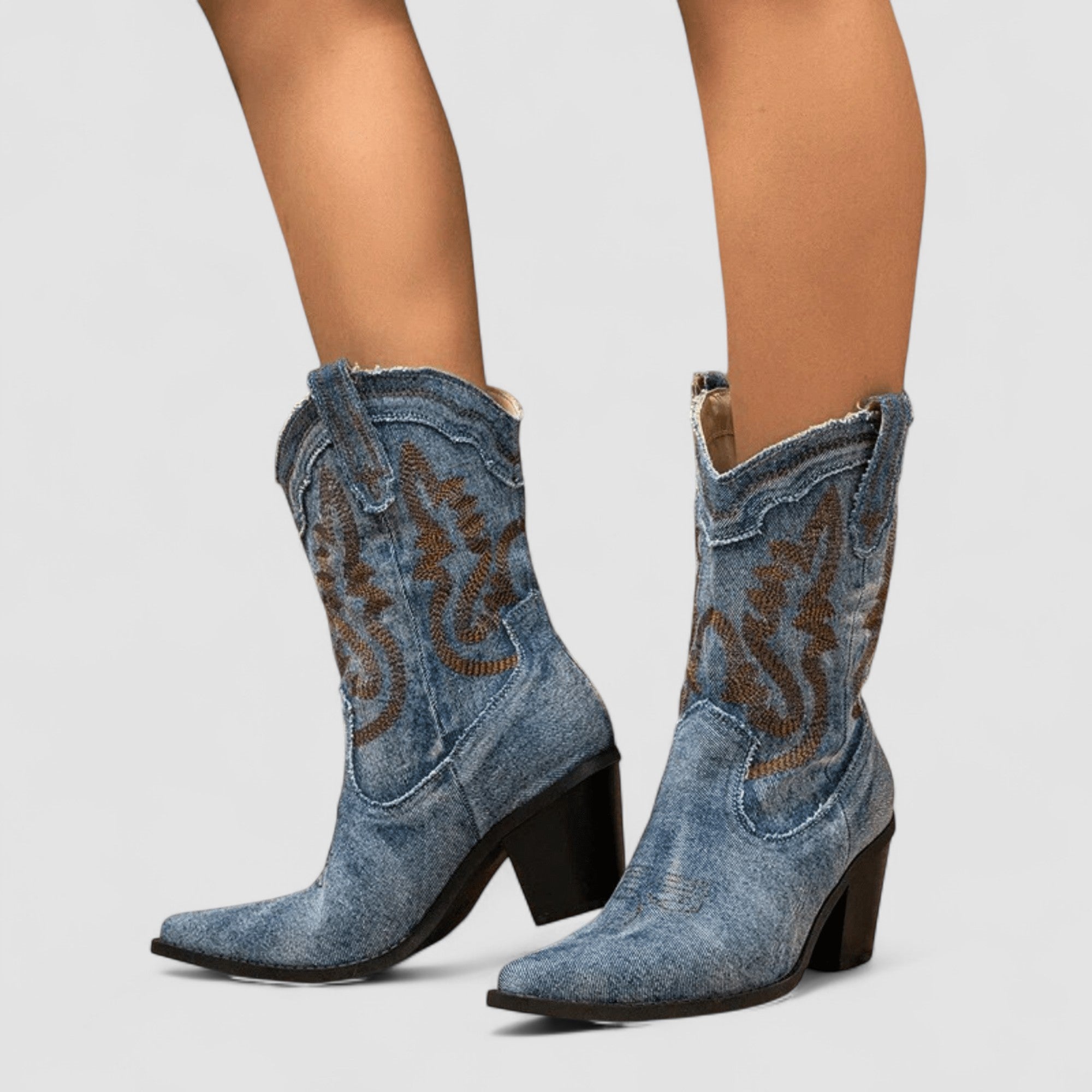 Aisling - Denim Orthopedic Ankle Boots