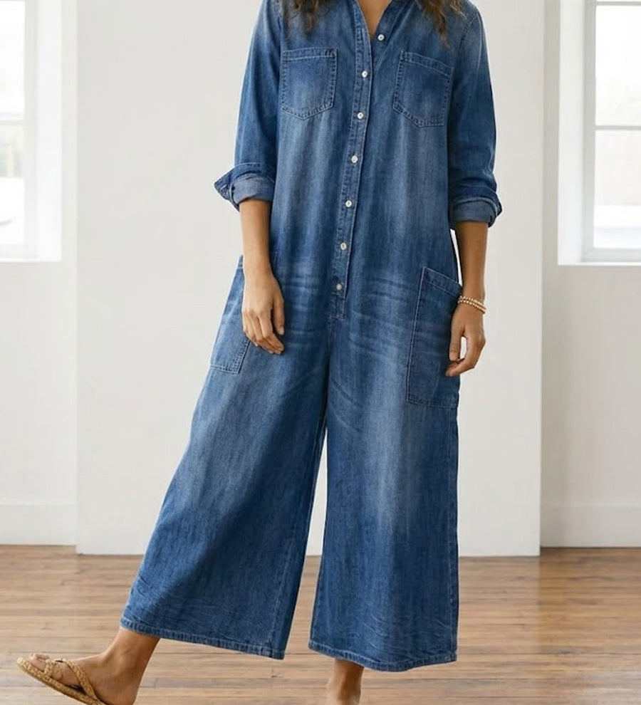 Aisling - Denim Cotton Jumpsuit