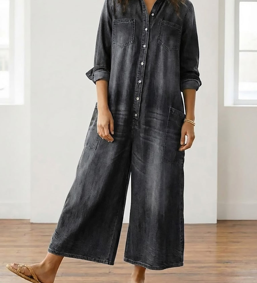 Aisling - Denim Cotton Jumpsuit