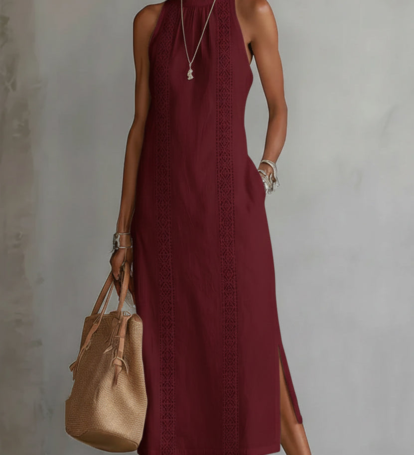 Erin - Sleeveless Detail Midi Dress