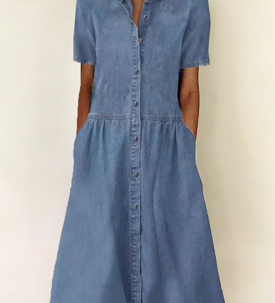 Saoirse - Short Sleeve Denim Dress